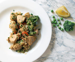 Peanut chicken with vegetables